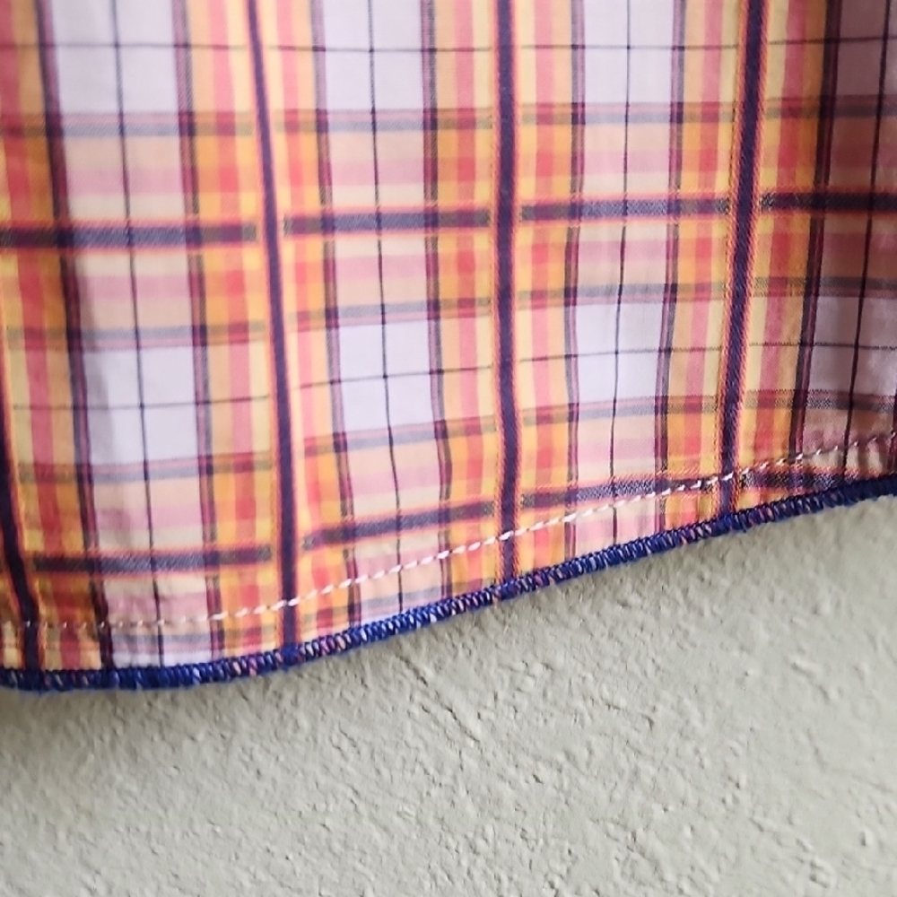 Tommy‎ Bahama Men's Orange Plaid Shirt | Sz: Med - Picture 10 of 16